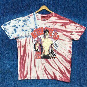 John Cena Never Give Up Independence Day Show WWE Tie Dye 3X